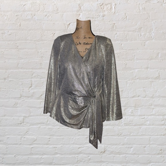 Adrianna Papell Tops - Adrianna Papell Silver Blouse